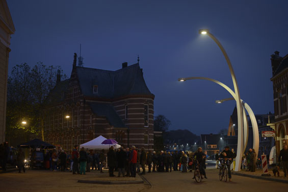 Lamp sculpture on the Kerkplein | Assen The Netherlands | MD Landschapsarchitecten