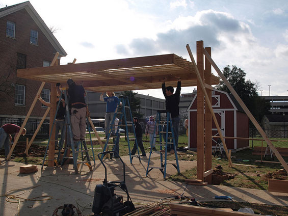 University of Kentucky Landscape Architecture students - Shade Structure