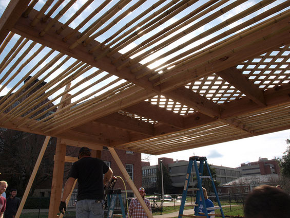 University of Kentucky Landscape Architecture students - Shade Structure
