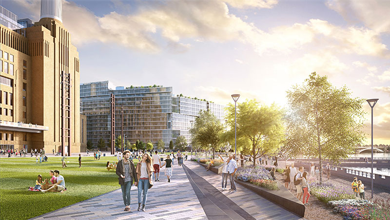 Battersea Power Station Public Park Is Unveiled