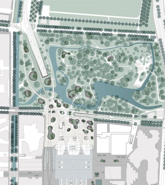 Team Delva-3-©-DELVA-Landscape-Architects-Urbanism-Powerhouse-Amvest-Synchroon-KJ-Plein-Centraal-station-Den-Haag-Koekamp-Park-Entree_Plankaart