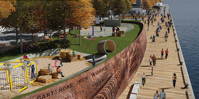finalists reveal design concepts for pier 8 promenade park