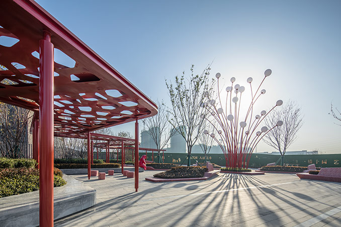 Pomegranate Inspired Community Social Plaza by ASPECT Studios