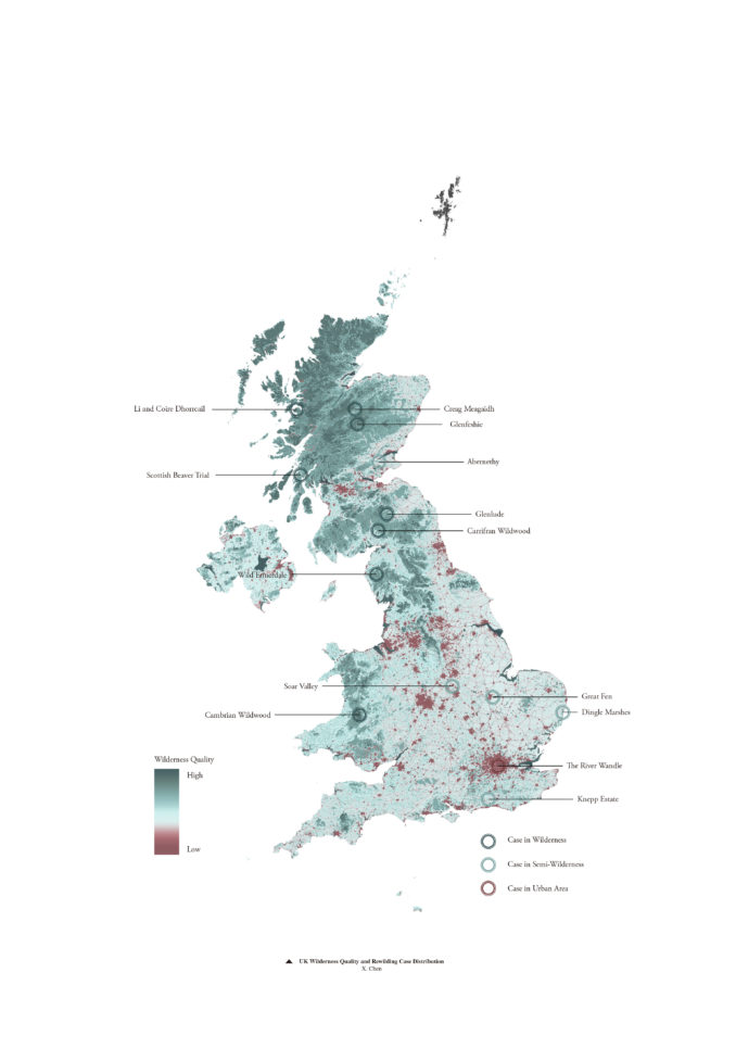 Urban Rewilding - United Kingdom Map of rewilding projects
