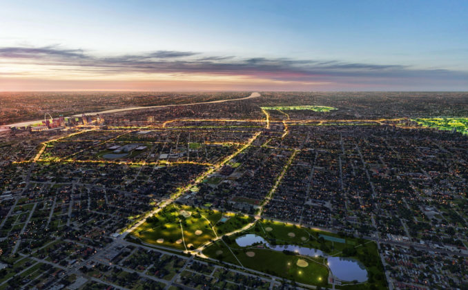 Chouteau Greenway-St. Louis-Stoss Landscape Urbanism-Aerial