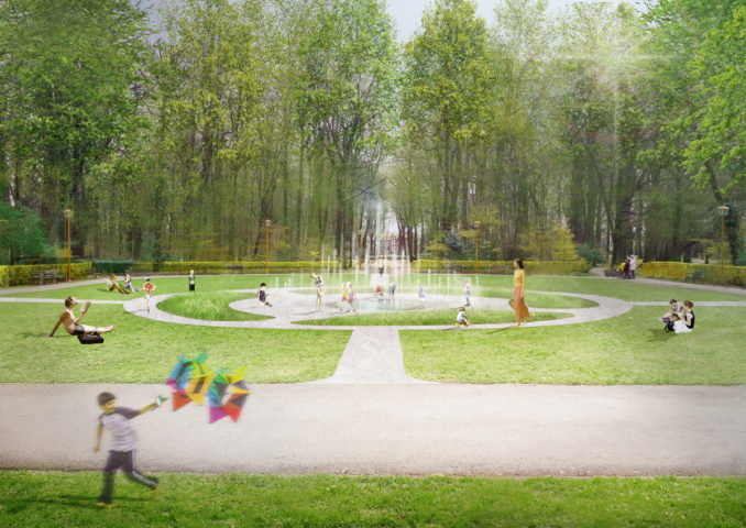 Te Boelaerpark Play Fountain Perspective 