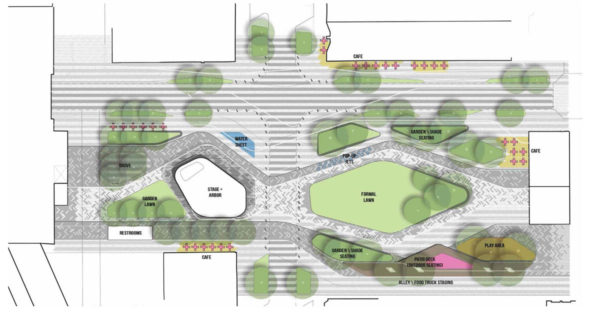 MKSK creates a centerpiece for Lawrenceburg's new “entertainment district”