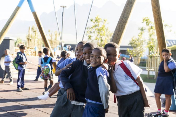Botha’s Halte Primary School - children smiling whilst playing