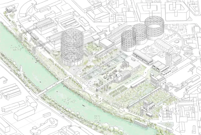 Student Project | Between Utopia and Rust: A Post-Industrial Vision for the Gas Factory of Ostiense, Rome