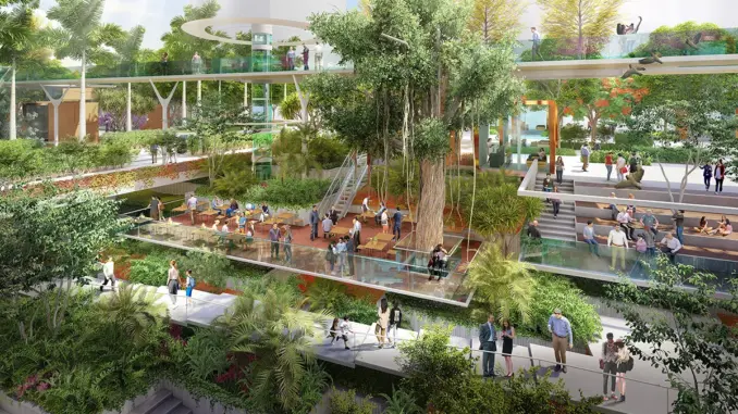 Render from a Competition for the Design of Public Spaces of the Qianhai Cooperation Zone
